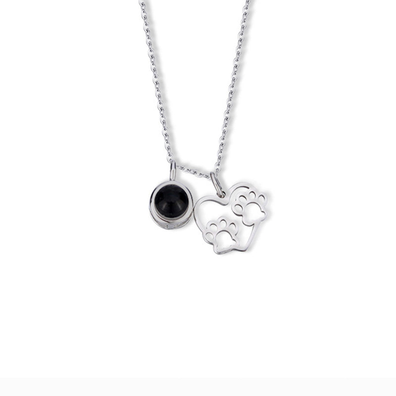 KBoutiques Heart Pet Paw Necklace