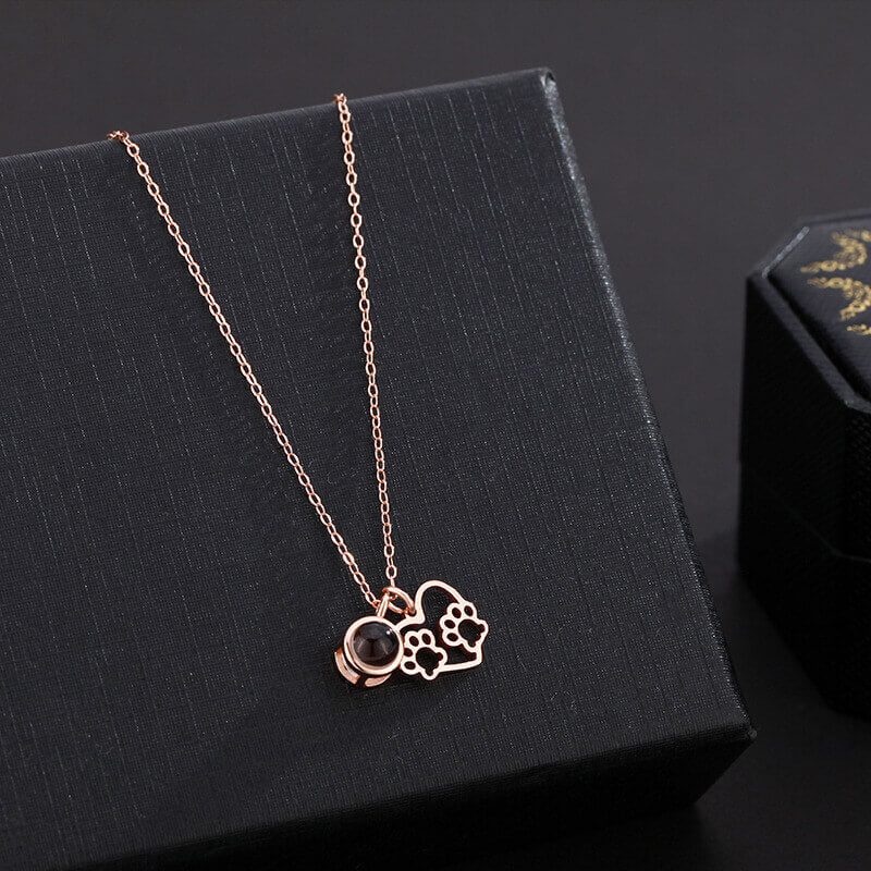 KBoutiques Heart Pet Paw Necklace